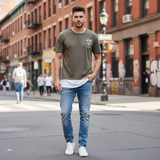 Men's Soul-Urban Graphic T-Shirt Khaki White XL