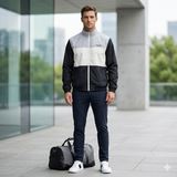 Men's Colour Block Windbreaker Jacket Size XXL