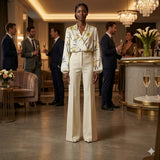 Women's Off-White Sculpted Trousers