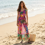 Women's Floral Maxi Dress Multicolour 10