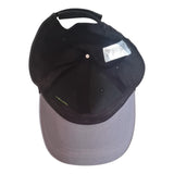  No Fear black baseball cap green logo inside view