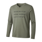 Men's Long Sleeve Khaki Top Size L