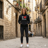 Women's I Love Barcelona Hoodie Black XXL
