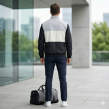 Men's Colour Block Windbreaker Jacket Size XXL