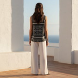 Emaj Sleeveless Top Kerchief AOP Print M