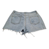 Women's High Waist Ripped Denim Shorts M