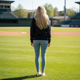 Women's Full-Zip Hoodie Baseball Print Navy M