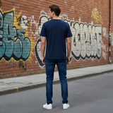 Print Men's Navy T-shirt Size XXL