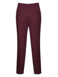 Burgundy Virgin Wool Flare Trousers Size 12