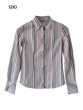 Women's Striped Shirt, Long Sleeve Cotton Size 6