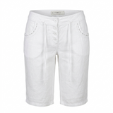 Women's Linen Shorts White 8