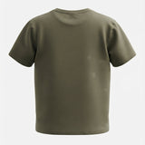 Men's Short Sleeve Crew Neck T-Shirt Khaki Green L