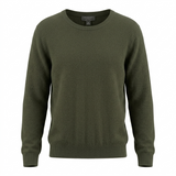 Men's Crew Neck Knit Jumper Olive Green XL