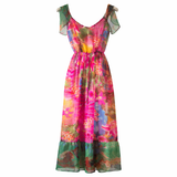 Women's Floral Maxi Dress Multicolour 10