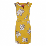 Yellow Floral Cotton Mini Summer Dress Size 10