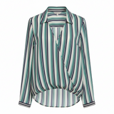 Striped Long Sleeve Stried Blouse M