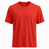Men's Crew Neck T-Shirt Red-Orange XL