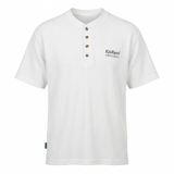 Men's Short Sleeve Henley Top White L