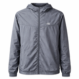 Men's Windbreaker Hooded Jacket Grey XL