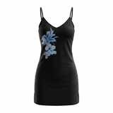 Women's Floral Print Mini Cami Dress Black S