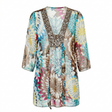 Women's Floral Sequin Beach Tunic Multicolour 10