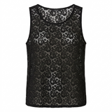 Women's Sleeveless Lace Top Black UK 22