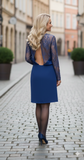 Willow Women's Blue Open Back Dress Size S