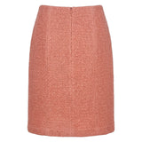 Hobbs Bouclé Wool Pencil Skirt Dusty Pink back view
