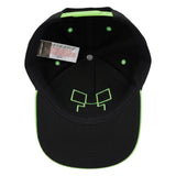 Minecraft Kids' Creeper Snapback Cap Black Green inside view