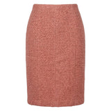 Hobbs Bouclé Wool Pencil Skirt Dusty Pink front view