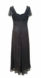 Women's Black Maxi Mesh Dress Animal Print Size 12