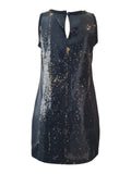 Black & Gold Sequin Cocktail Dress Size UK 8