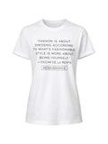 Women's White Short Sleeve Quote T-Shirt