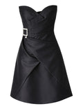 Women's Black Bandeau Cocktail Bubble Dress Size UK 10