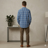 Men's Flannel Check Long Sleeve Shirt XXL