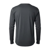 Men's Henley Long Sleeve Top Grey L
